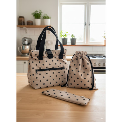 Bolsa de merienda - TOPOS - negro