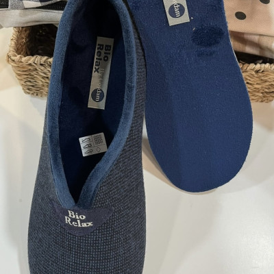 Zapatilla de casa CARDA - cerrada BioRelax - azul marino