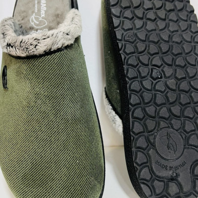 Zapatilla de casa SANZ - descalza- Plumaflex kaki
