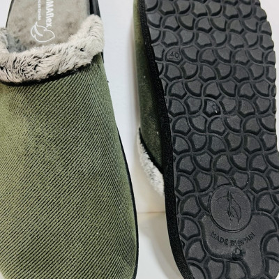 Zapatilla de casa SANZ - descalza- Plumaflex kaki
