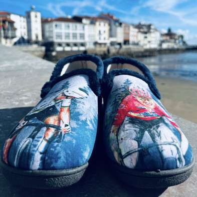 Zapatilla de casa BICI - cerrada Plumaflex - Gris