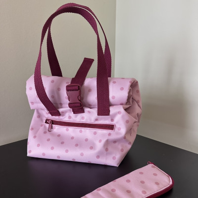 Bolsa porta tupper térmico - TOPOS - rosa