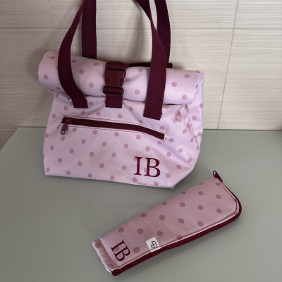 Bolsa porta tupper térmico - TOPOS - rosa