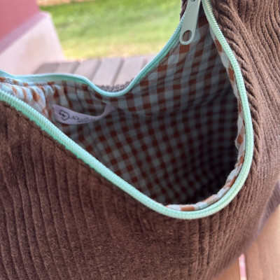 Bolso HOBO de hombro - pana marrón