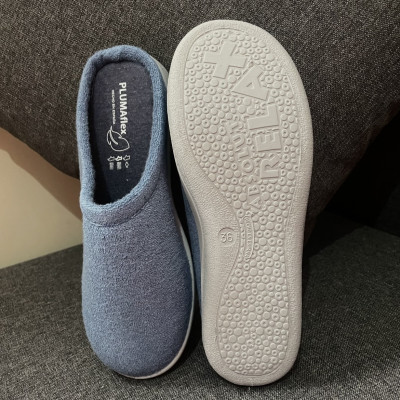 Zapatilla de casa BAMBOO - Plumaflex descalza - azul jeans