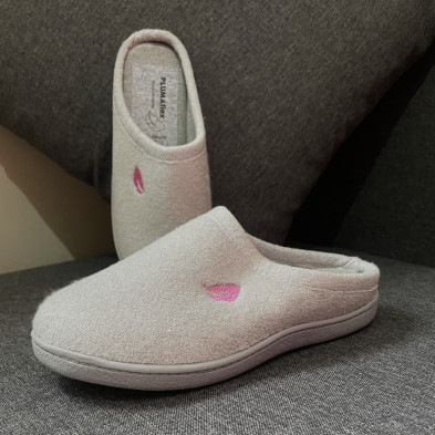 Zapatilla de casa BAMBOO - Plumaflex descalza - gris