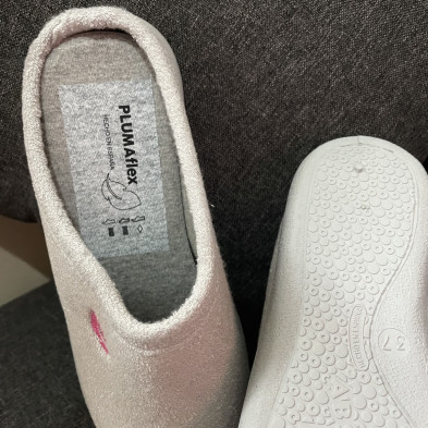 Zapatilla de casa BAMBOO - Plumaflex descalza - gris