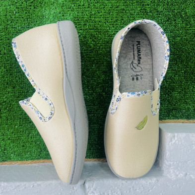 Zapatillas de casa PURE - cerrada Plumaflex beig