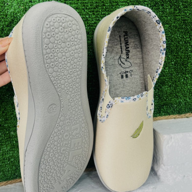 Zapatillas de casa PURE - cerrada Plumaflex beig