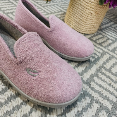 Zapatillas de casa DALIA rizo rosa