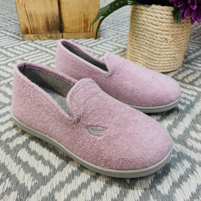 Zapatillas de casa DALIA rizo rosa