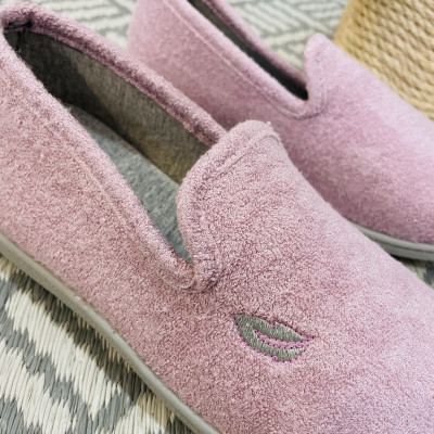 Zapatillas de casa DALIA rizo rosa