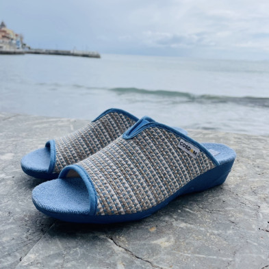 Zapatillas de casa ALGORTA - abierta y descalza - media cuña