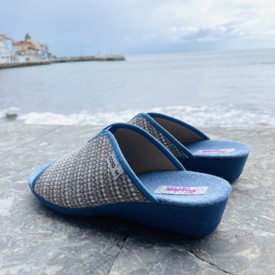 Zapatillas de casa ALGORTA - abierta y descalza - media cuña