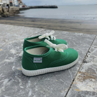 Zapatilla lona con cordones - INGLESES - verde
