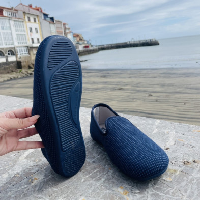 Zapatillas de casa hombre ALAIA azul marino - cerrada