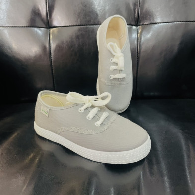 Zapatilla lona con cordones - INGLESES - Gris