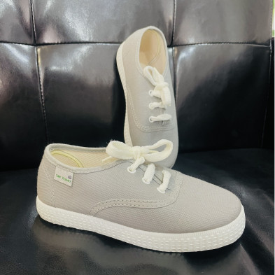 Zapatilla lona con cordones - INGLESES - Gris