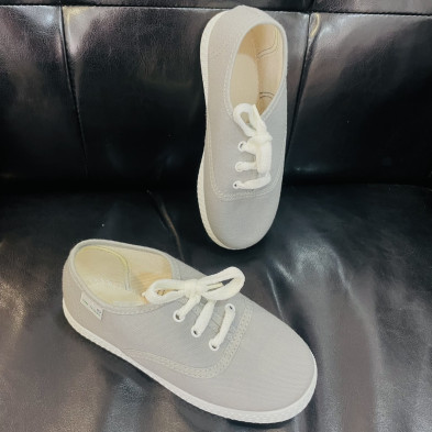 Zapatilla lona con cordones - INGLESES - Gris