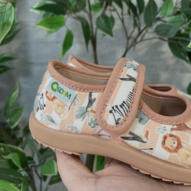 Zapatillas de casa SELVA - cerradas - rayas coral