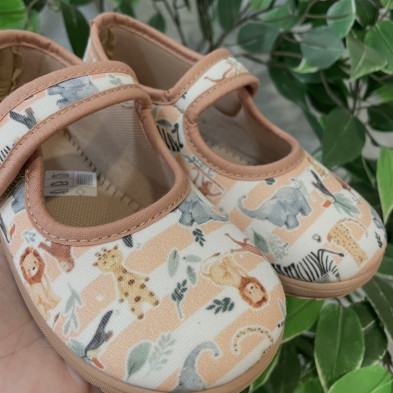 Zapatillas de casa SELVA - cerradas - rayas coral