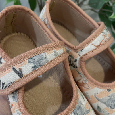 Zapatillas de casa SELVA - cerradas - rayas coral