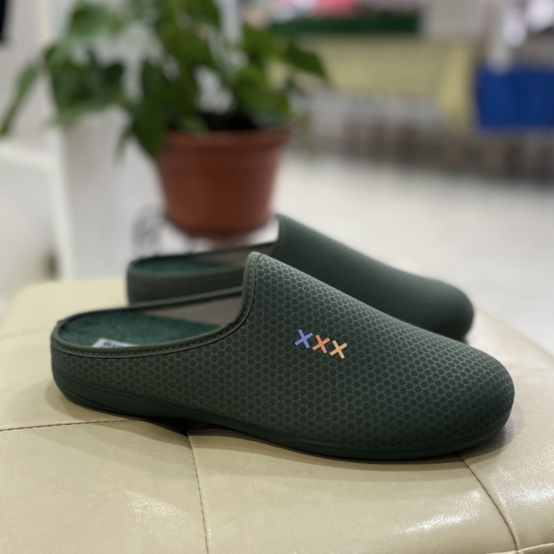 Zapatillas de casa ROCO - descalzas - verde botella