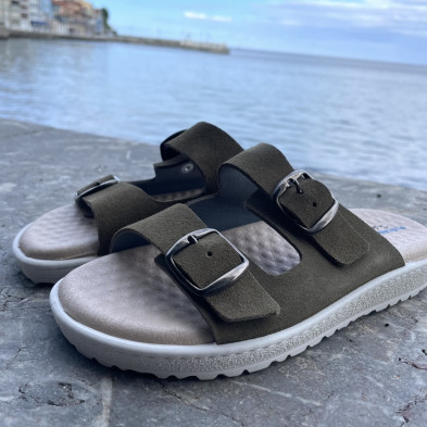 Sandalia PRIUS bio serraje kaki