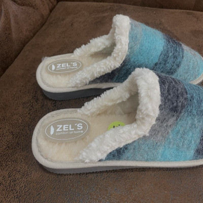 Zapatillas de casa ZETA - descalza turquesa