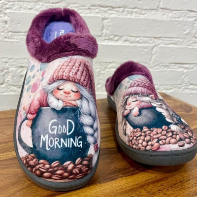 Zapatillas de casa GOOD MORNING - descalza morado