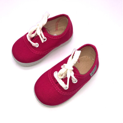 Zapatilla lona con cordones - INGLESES - Fuxia