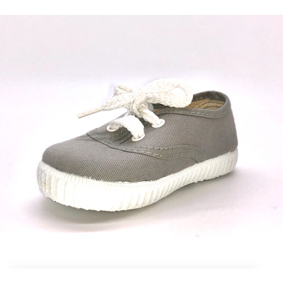 Zapatilla lona con cordones - INGLESES - Gris