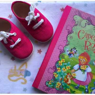 Zapatilla lona con cordones - INGLESES - Fuxia