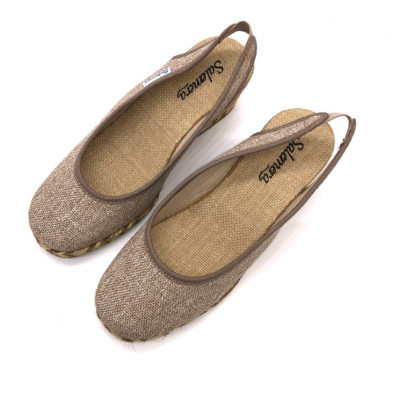 Alpargata cuña - saco beige