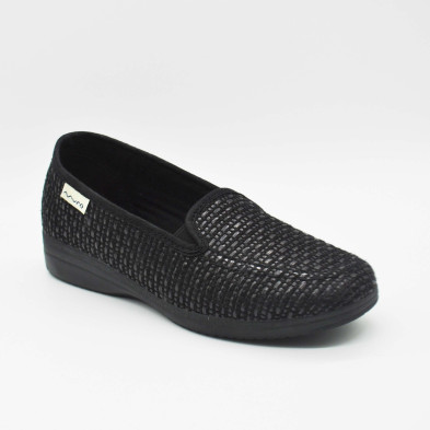 Mocasín cómodo - CROCO negro