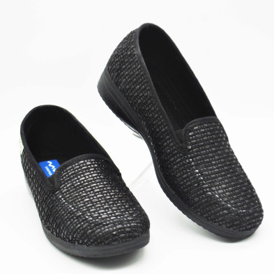 Mocasín cómodo - CROCO negro