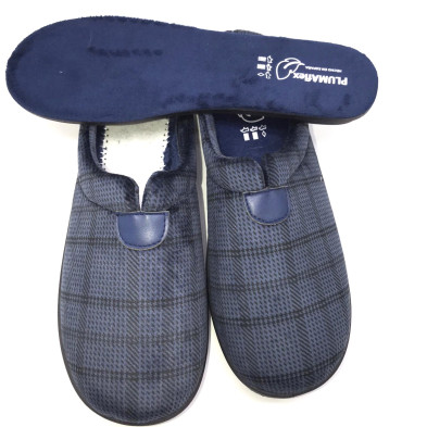 Zapatilla de casa - descalza Plumaflex cuadro azul