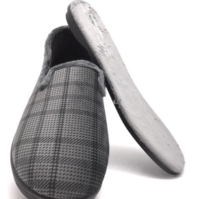 Zapatilla de casa - descalza Plumaflex cuadro gris