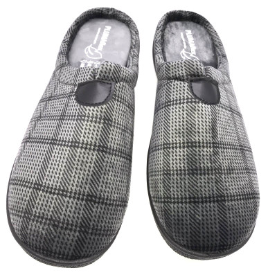 Zapatilla de casa - descalza Plumaflex cuadro gris