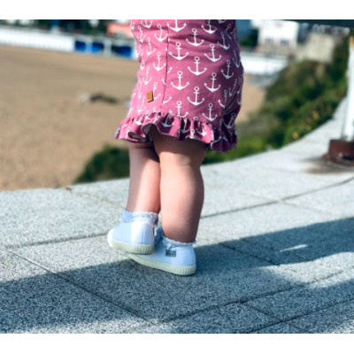 Zapatilla lona con cordones - INGLESES - Blanco
