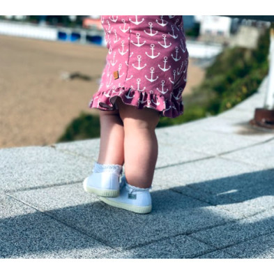 Zapatilla lona con cordones - INGLESES - Blanco