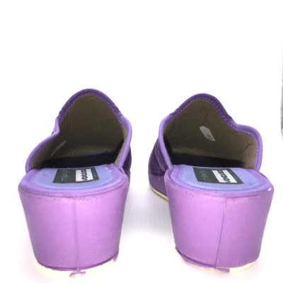 Zapatilla de casa descalza con cuña - rayas lila
