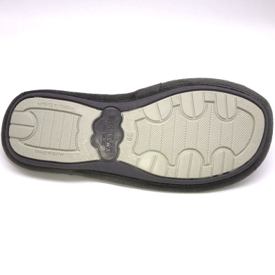 Zapatilla de casa BioRelax - Dibujo hombres - Gris