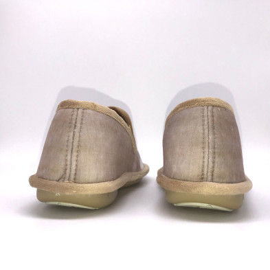 Zapatilla de casa BioRelax - cerrada - Gatos - Beige