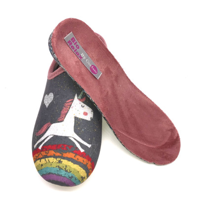 Zapatilla de casa infantil descalza BioRelax - Unicornio