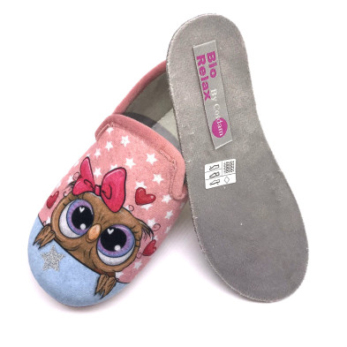 Zapatilla de casa infantil cerrada BioRelax - Búho