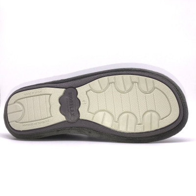 Zapatilla de casa cerrada BioRelax - texto papá - Gris