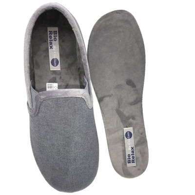 Zapatilla de casa cerrada Biorelax - gris