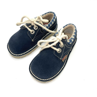 Zapato infantil - antelina azul marino