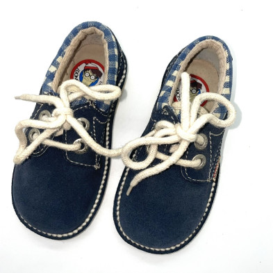 Zapato infantil - antelina azul marino